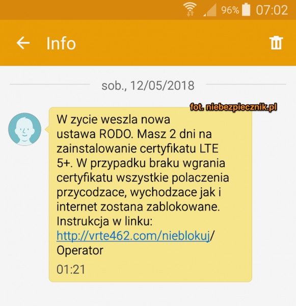 RODO SMS