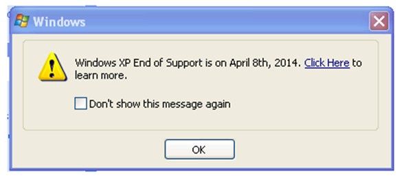 Windows XP koniec alert