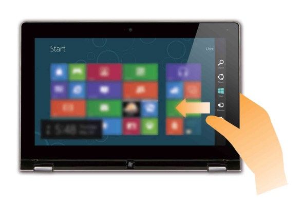 Windows 8 - sterowanie dotykiem