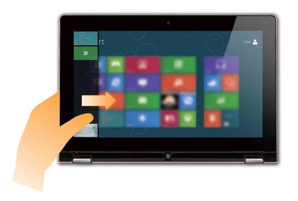 Windows 8 - sterowanie dotykiem