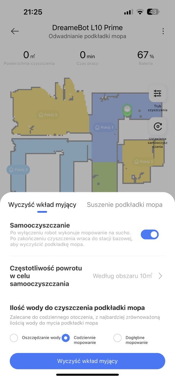 Aplikacja Dreamehome samooczyszczanie