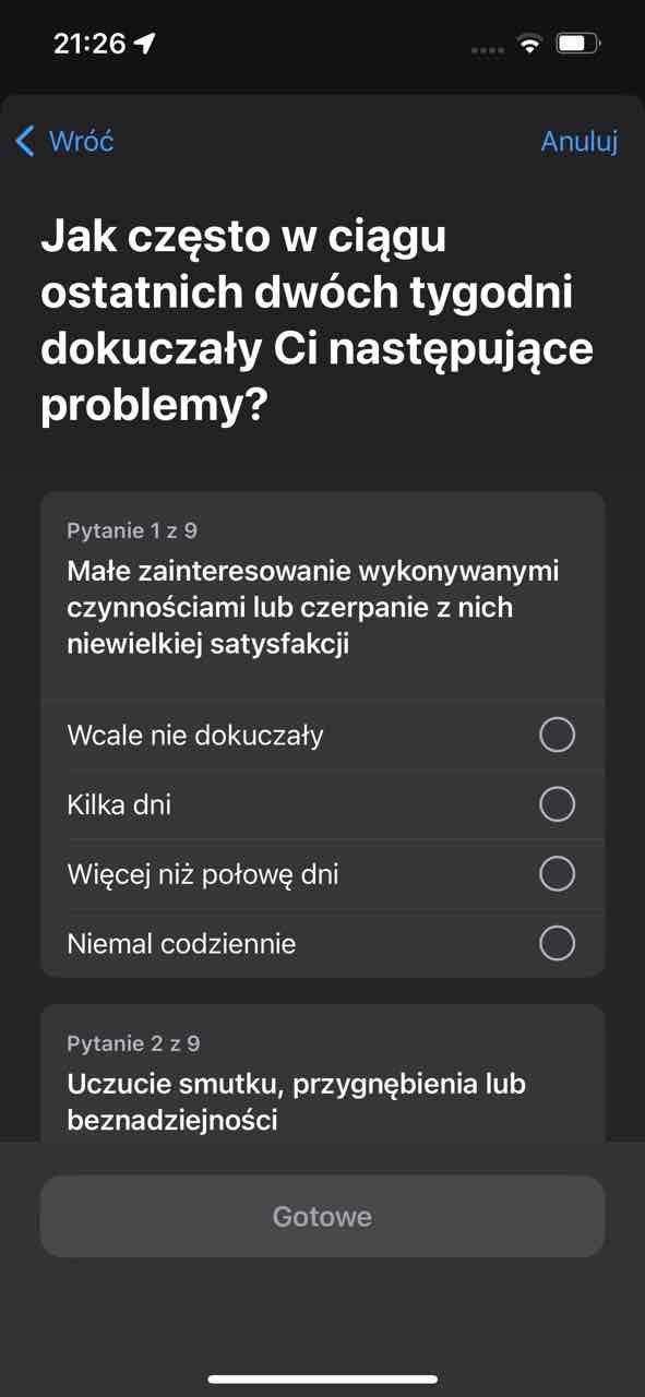 iOS 17 zdrowie psychiczne