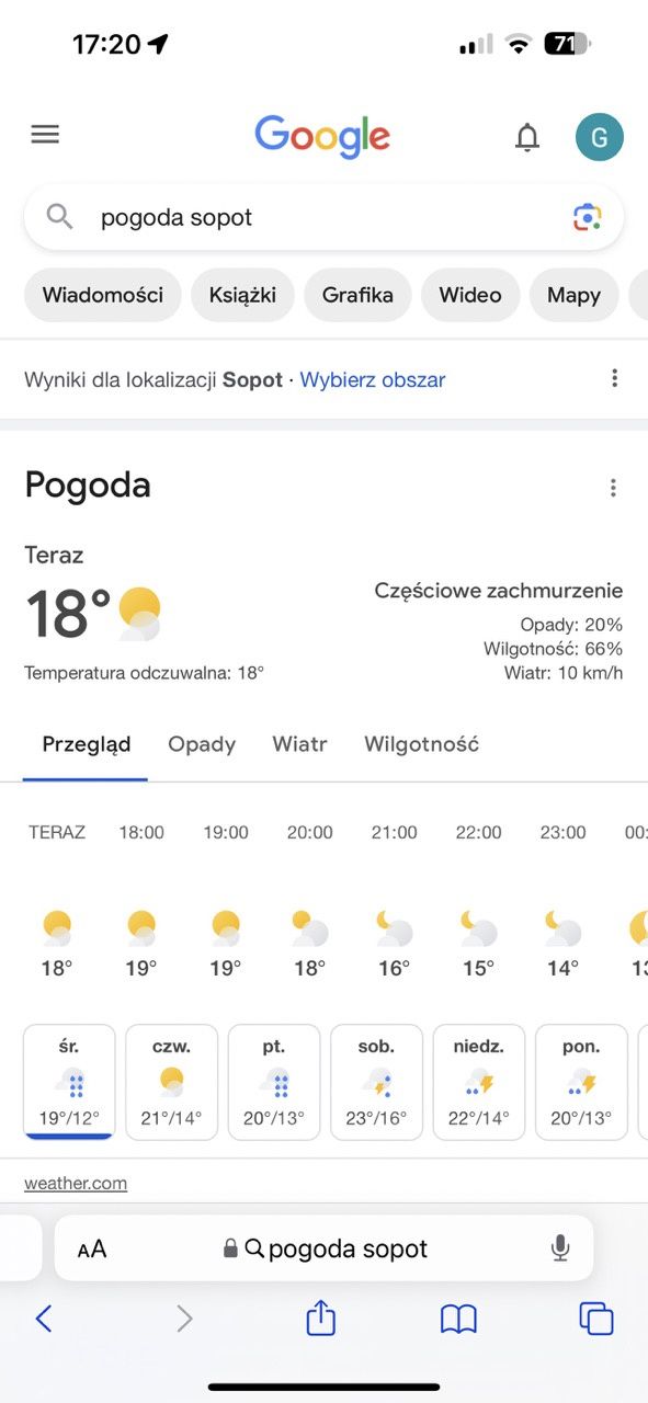 pogoda google