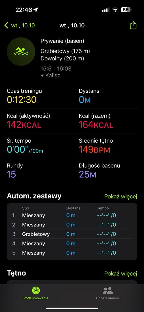Apple Watch ultra 2 - trening