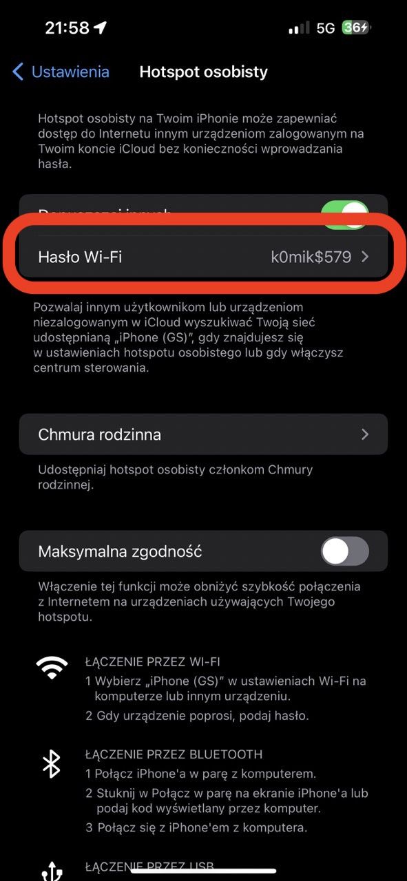 hasło do hotspot