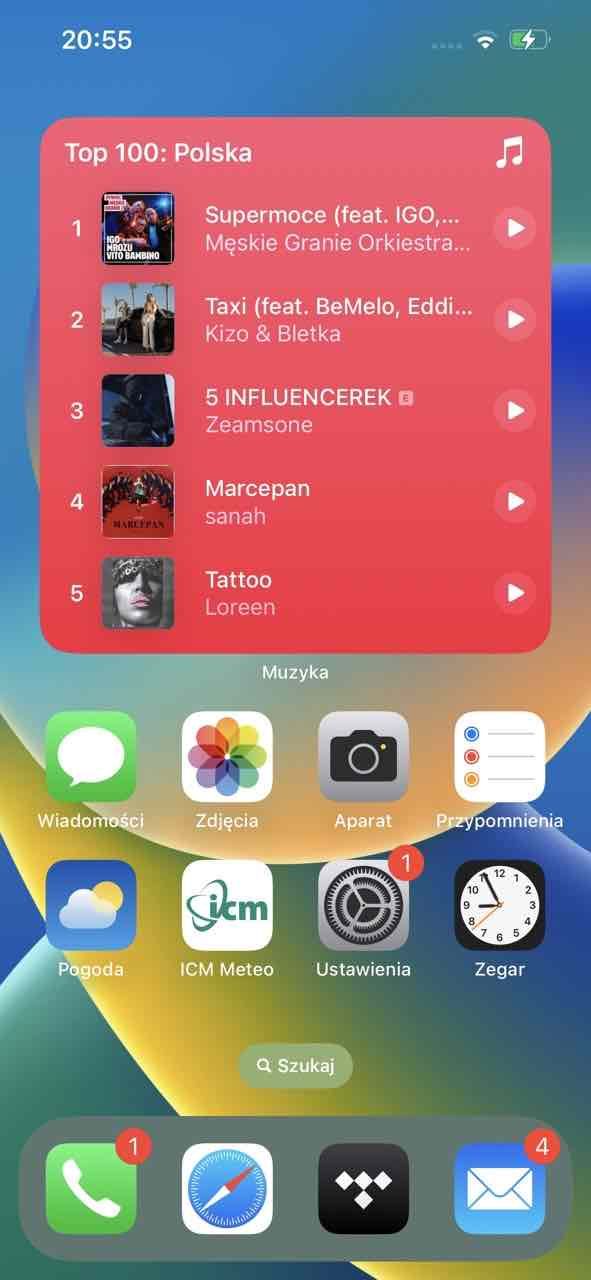 iOS 17 widżety