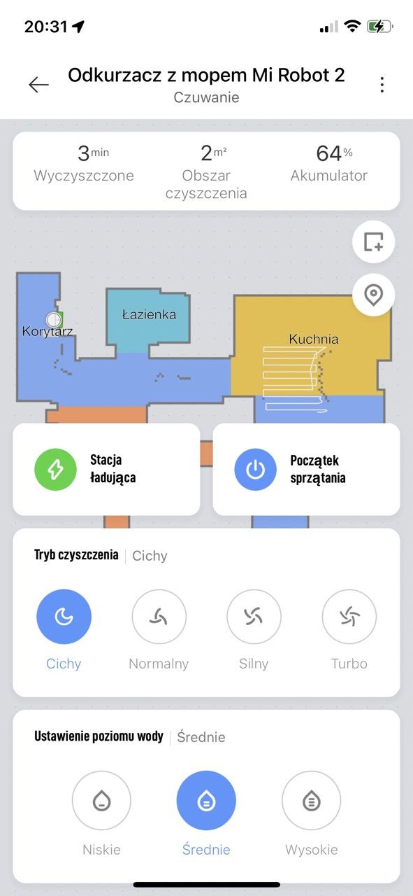 Mi Robot Vacuum-Mop 2 tryby
