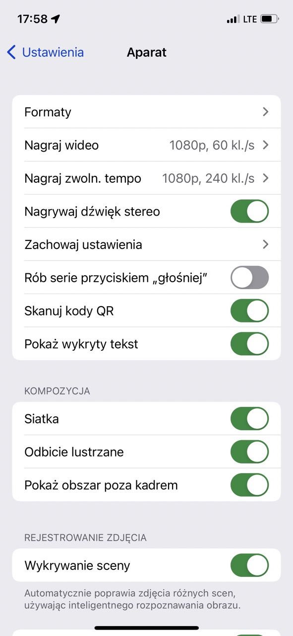 lustrzane odbicie iPhone