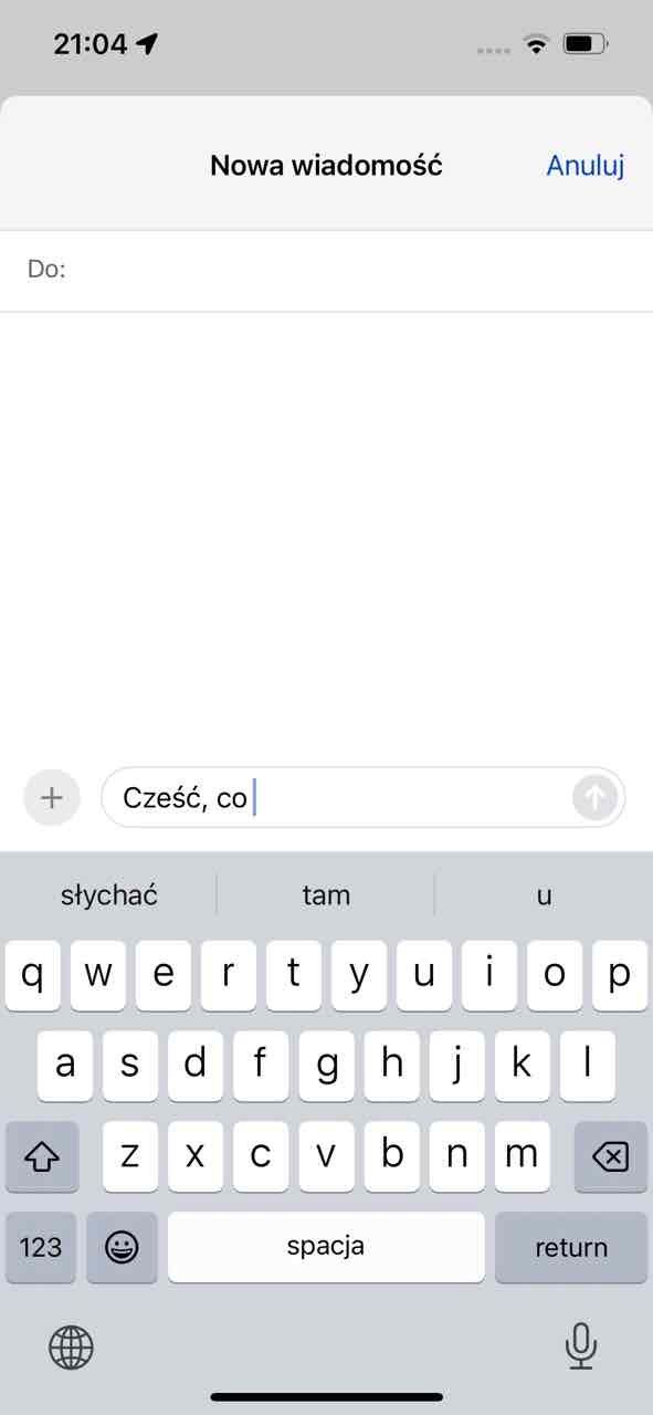 iOS 17 predykcja tekstu