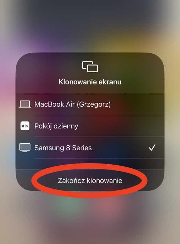 klonowanie obrazu na TV