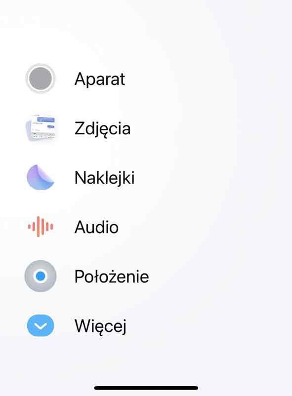 iOS 17 iMessage wysyłanie multimediów