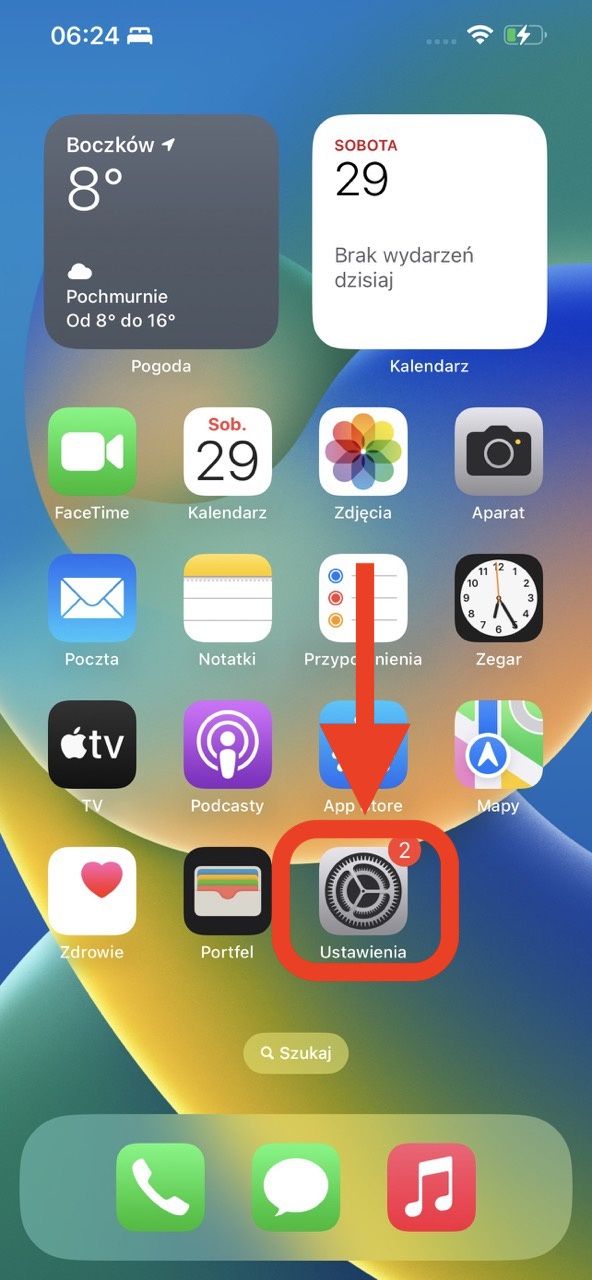 ustawienia ios
