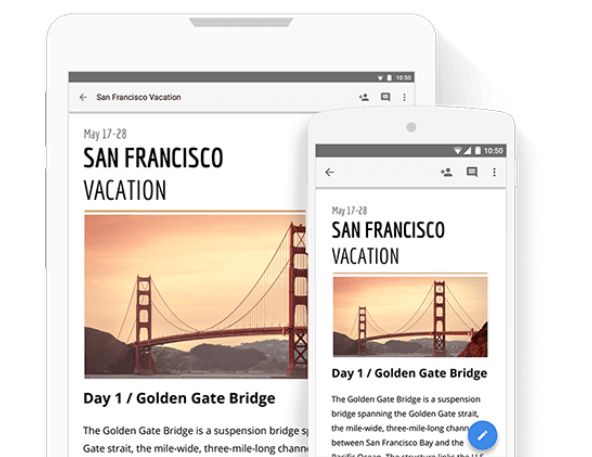 Dokumenty Google na telefonie i tablecie