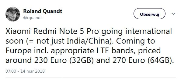 Xiaomi Redmi Note 5 Pro