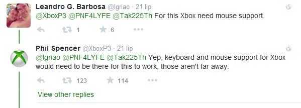 Xbox One wsparcie dla myszki