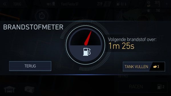 NFS: No Limits paliwo