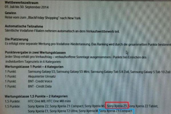 Sony Xperia Z3 i Z3 Compact smartfon premiera wrzesień