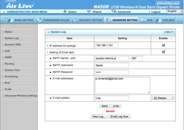 AirLive N450R 3T3R Wireless-N Dual Band Gigabit Router