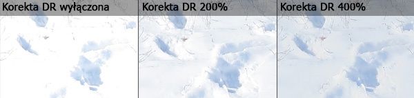 Korekta zakres DR przykład