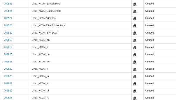 xcom linux depots steamdb