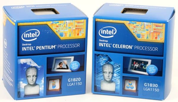Intel Celeron Haswell G1820 G1830 procesory opakowanie zdjęcie