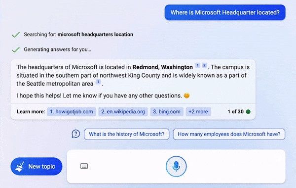 Bing AI mikrofon