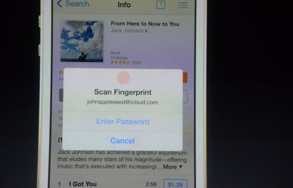 iPhone 5S czytnik linii papilarnych