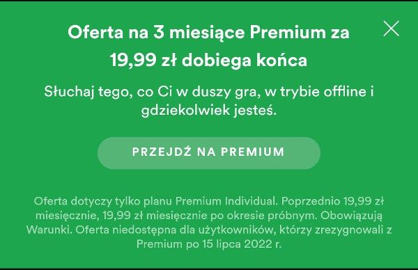 spotify oferta trzy w cenie jednego