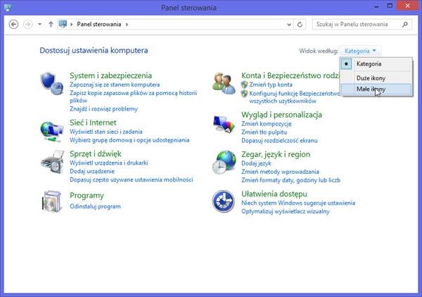 Wymiana dysku w Windows 8
