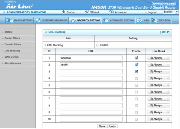 AirLive N450R 3T3R Wireless-N Dual Band Gigabit Router