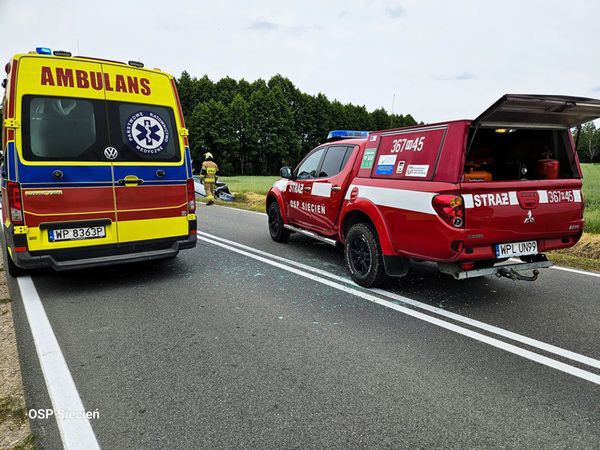 Groźnie wyglądające zdarzenie drogowe w Uniejewie