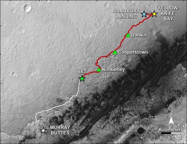 Curiosity mapa