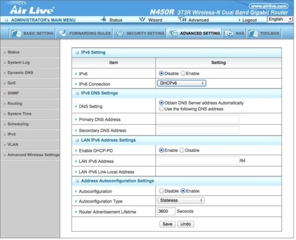 AirLive N450R 3T3R Wireless-N Dual Band Gigabit Router