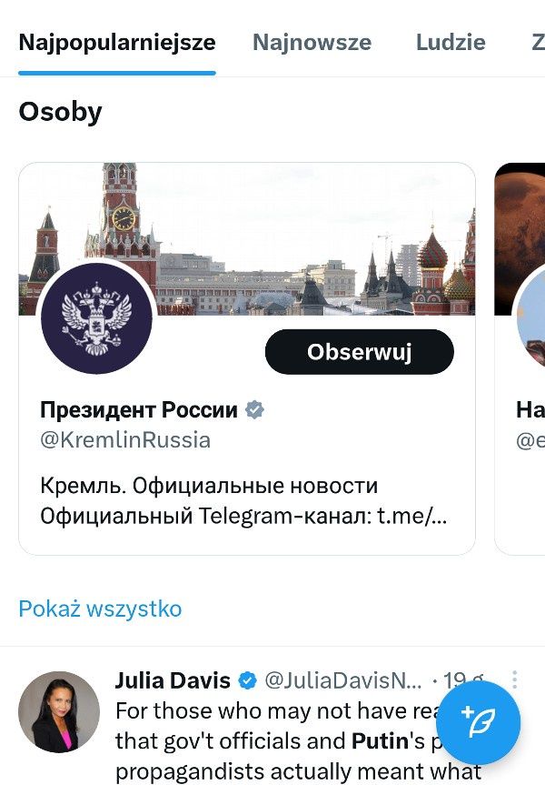 konto prezydenta FR, Twitter