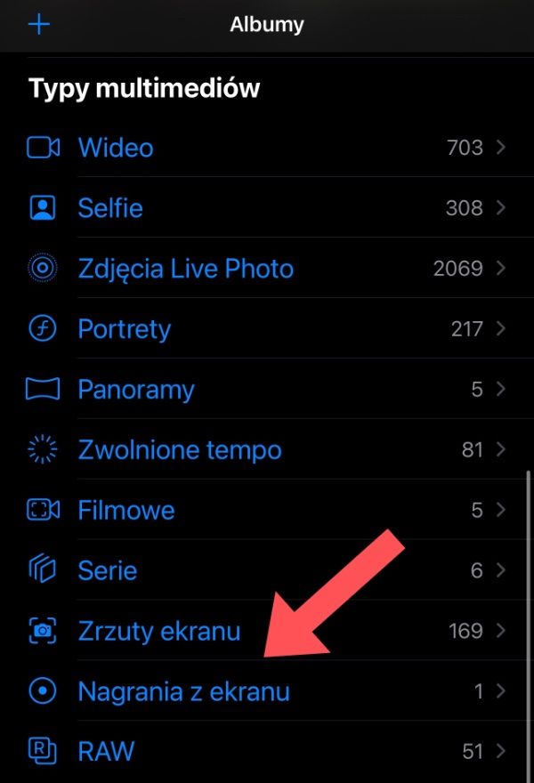 zapisywanie zrzutu ekranu iphone