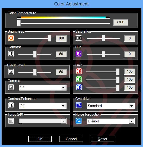 G-ignition – color adjustment