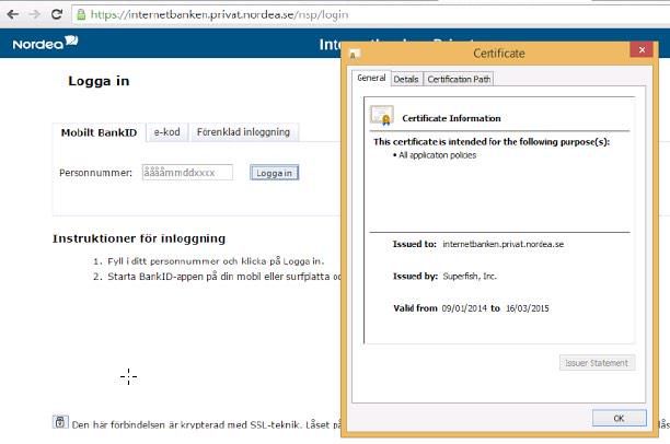 Lenovo Superfish - fałszywy certyfikat SSL HTTPS