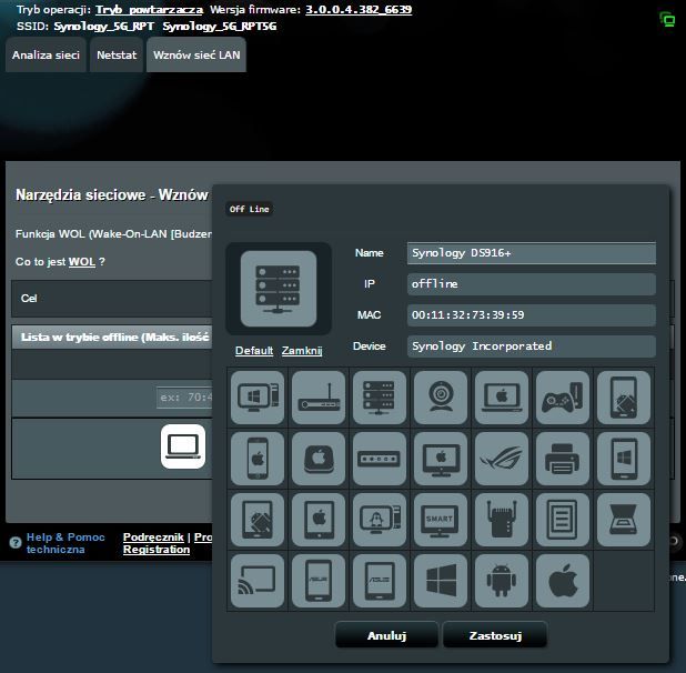 Wake On Lan w ASUS RP-AC53