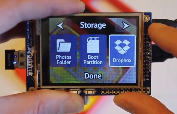 Ekran Adafruit oprogramowanie fotograficzne
