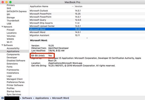 Office Mac OS 64-bit