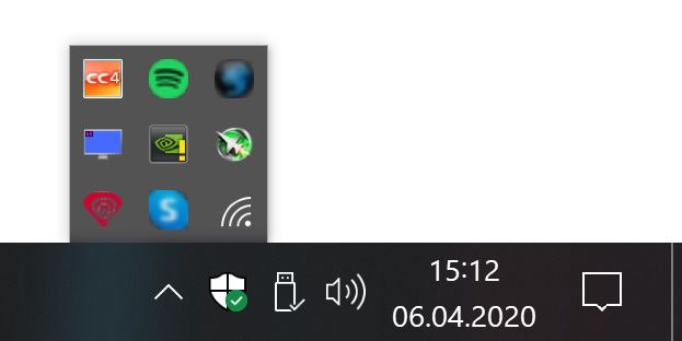 Ukryta ikona sieci