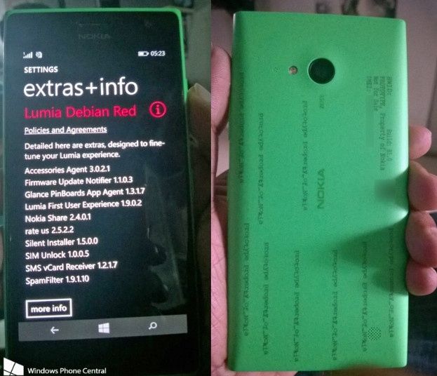Nokii Lumia 730 smartfon zdjęcie przeciek