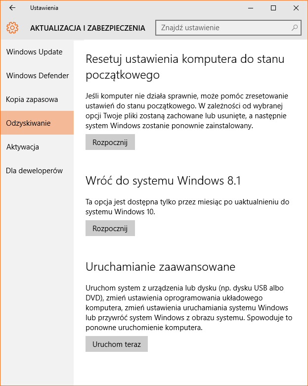 windows 10 powrot do windows 8