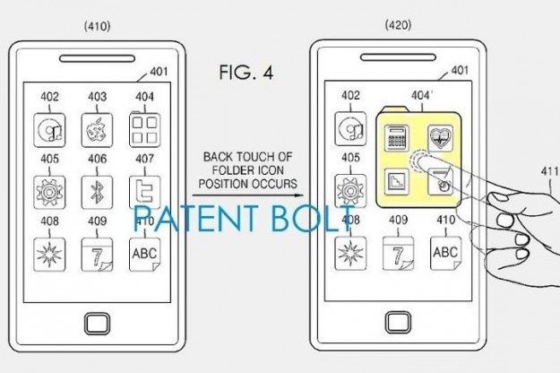 Samsung smartfon z przezroczystym ekranem patent