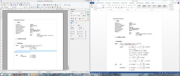 Open Office nie poradził sobie z testowym dokumentem tekstowym
