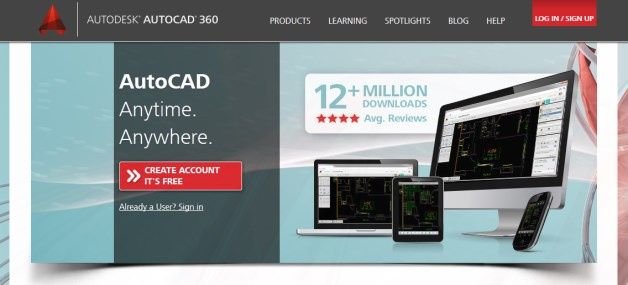 AutoCAD360 to prosty, bezpłatny, dostępny z każdego urządzenia mobilnego następca AutoCAD-a WS. [źródło: Autodesk]