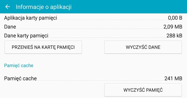Usun dane Android