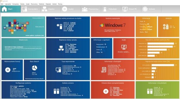Informacyjny ekran startowy programu uplook. źródło: Aplusc Systems
