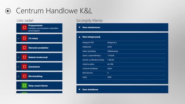 W sklepie Windows znajdziemy kafelkową wersję aplikacji Mobile Visit firmy eLeader. [żródło: eLeader]