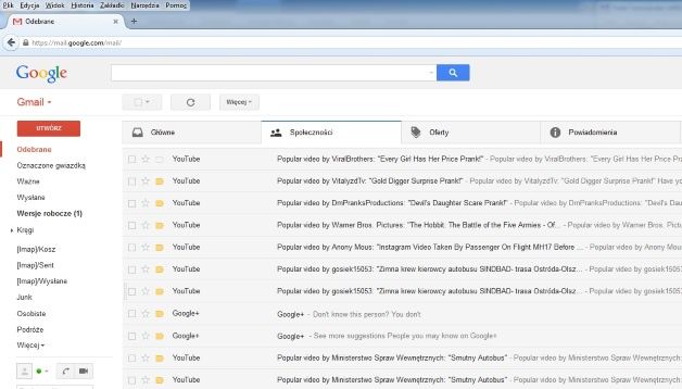 Google, dzięki swojej popularności, wyznacza standardy dotyczące funkcjonalności pocztowych winietek WWW.